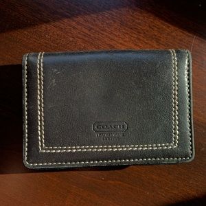 Coach card case, black leather